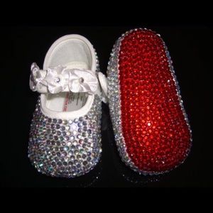 Baby Girl Swarovski Crystal Red Bottoms